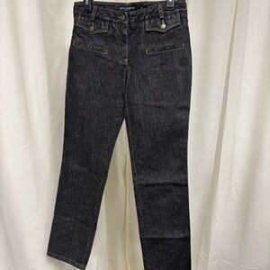 Dolce & Gabbana Gray Loose Fit Back Buckle Straight Leg Jeans Size 40